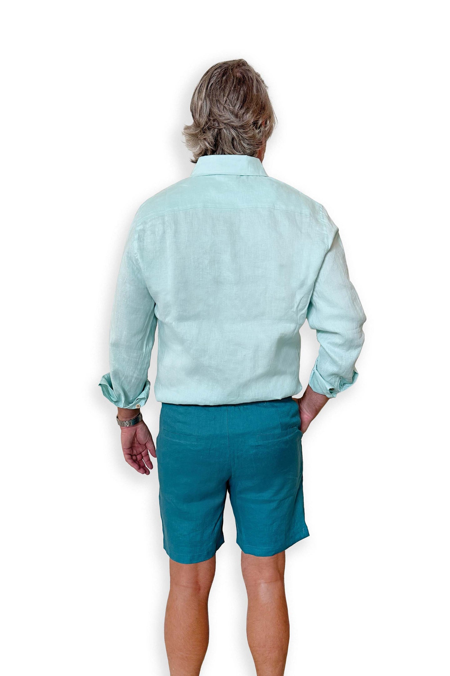 Linen Shorts | Marine